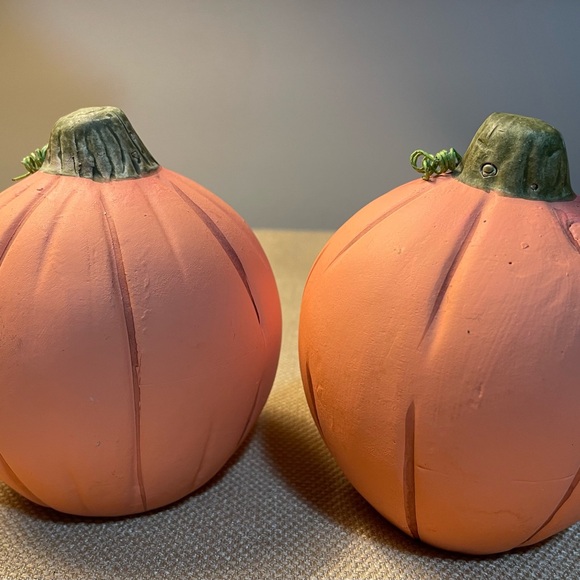 Set of 4 Ceramic Pumpkin Heads Halloween Decorations, 4” Tall - Picture 6 of 7